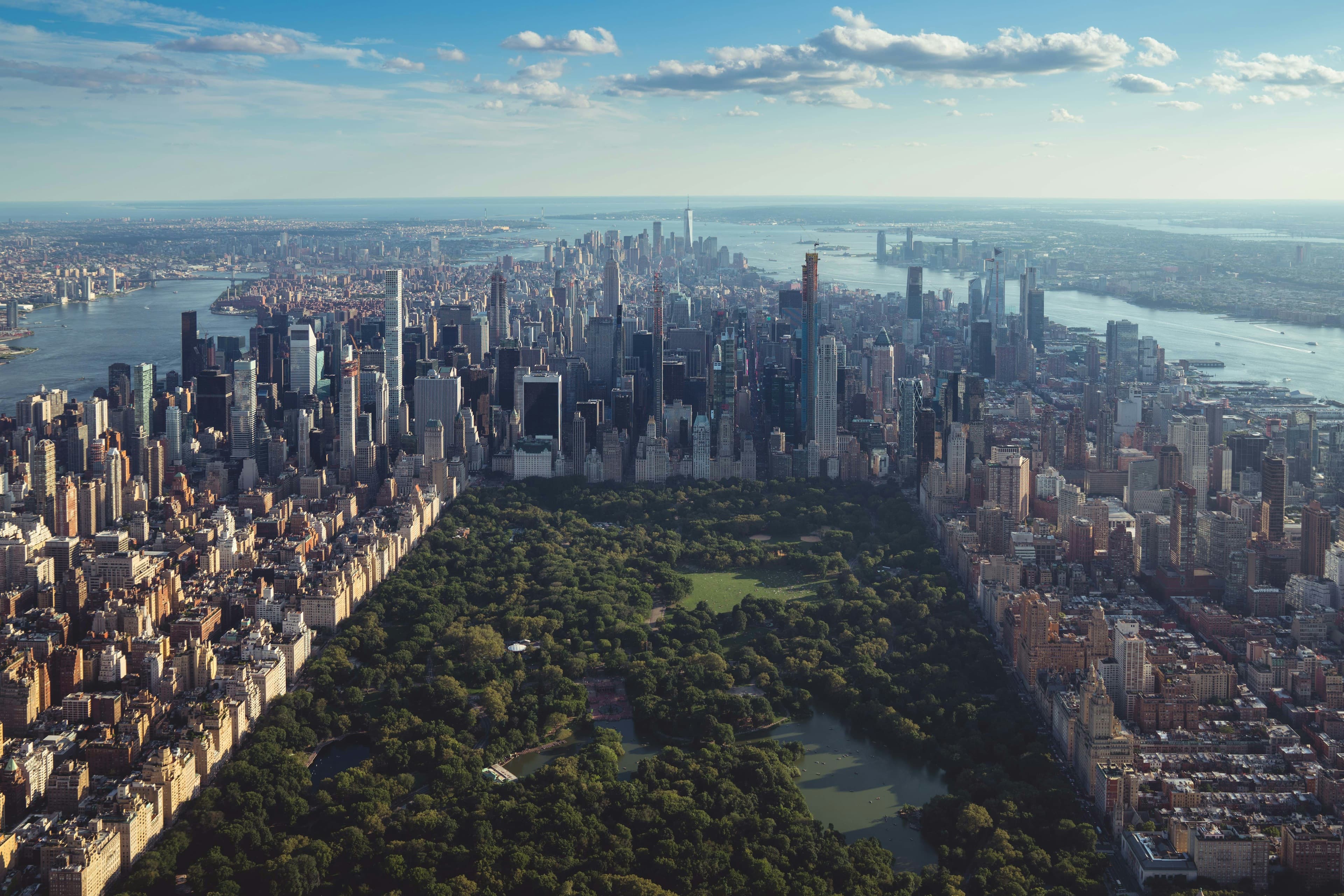 New York City skyline with Central Park